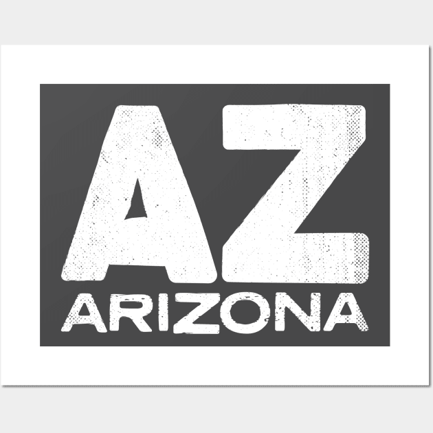 AZ Arizona State Vintage Typography Wall Art by Commykaze